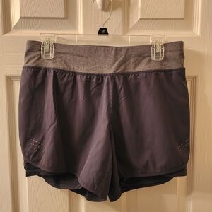 Avia Women’s Grey Small Exercise Running Shorts with Inside Liner